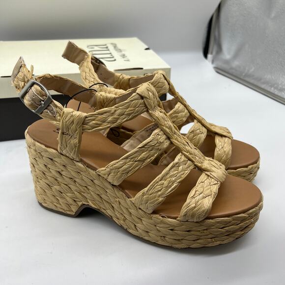 a.n.a Womens Merlin Wedge Sandals Brown Natural Size 9M - Picture 4 of 15